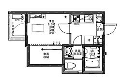 KEIAI RESIDENCE 八潮 3階1Kの間取り