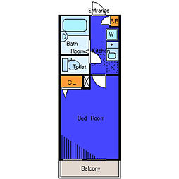 東急目黒線 武蔵小山駅 徒歩7分の賃貸アパート 2階1Kの間取り