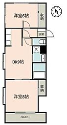 アーガスヒルズ39 2DKの間取図画像