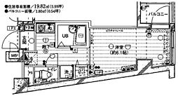 プレスタイルアイディ馬込 1Kの間取図画像