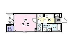 都営浅草線 中延駅 徒歩6分の賃貸アパート 3階1Kの間取り