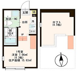 Ｄｒｅａｍ小岩 1階1Kの間取り