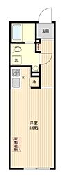 GC用賀 2階ワンルームの間取り