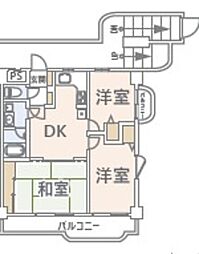 ラレーブ光が丘公園 1階3DKの間取り