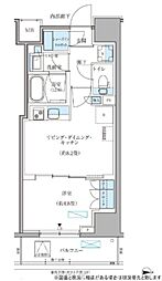 パークアクシス住吉ガーデンスクエア 1LDKの間取図画像