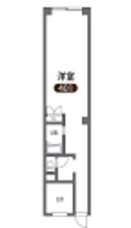 ベルスリーせたがや 4階ワンルームの間取り