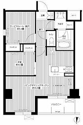 フィルージュ浦和常盤 2階1SLDKの間取り