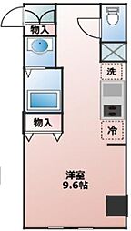 パラッツォ・マニフィコ 4階ワンルームの間取り