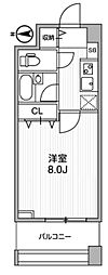 アーデン両国 1Kの間取図画像