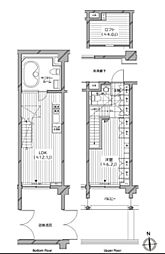 カスタリア麻布十番七面坂 1階1LDKの間取り