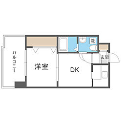 エステート・モア警固本通り 2Kの間取図画像
