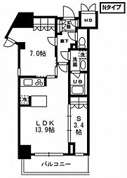 東京メトロ丸ノ内線 方南町駅 徒歩3分の賃貸マンション 5階2LDKの間取り