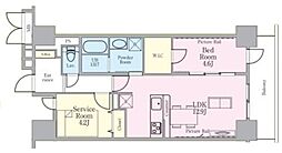 ウィステリア青砥 5階1SLDKの間取り