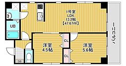Vista本千葉 2LDKの間取図画像