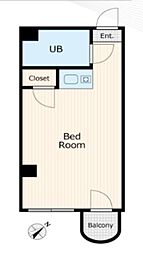 雑司が谷グリーンハイツ ワンルームの間取図画像
