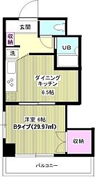 ＭＳＤビル 7階1DKの間取り