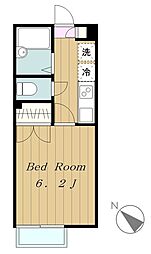 エスポワール相模大野 1階1Kの間取り