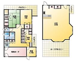 クレドール 3階4LDKの間取り