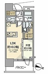 プラウド板橋区役所前 2階1LDKの間取り