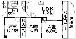 プリマベーラ 1階3LDKの間取り