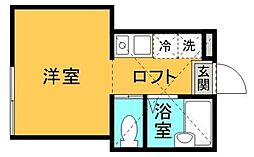 IVYHOUSE西六郷 ワンルームの間取図画像