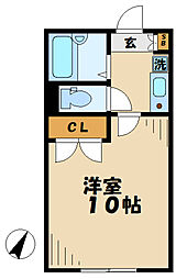 レオパレス金子 1Kの間取図画像