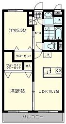 アバンツァートコルソ吉川美南 2LDKの間取図画像