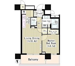 パークシティ中央湊ザタワー 1LDKの間取図画像
