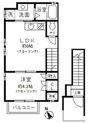 PINEFOREST 1LDKの間取図画像