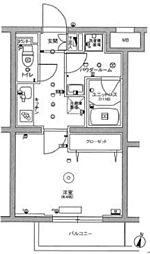 SKYCOURT板橋本町2 1Kの間取図画像