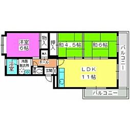 エルデ塩浜 401 4階3LDKの間取り