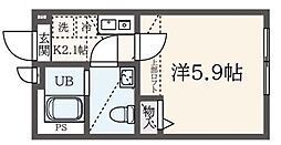 フレスカーナ・ヒロ 1Kの間取図画像