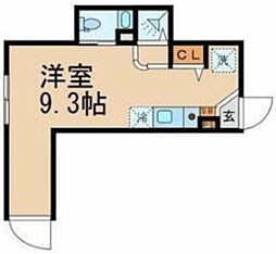 Dear Court 池袋 1階ワンルームの間取り