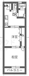 レポーマンション 2DKの間取図画像