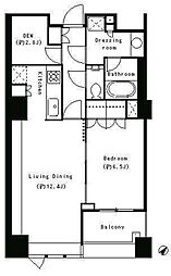 パークキューブ目黒タワー 6階1SLDKの間取り