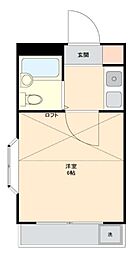 ジュネパレス幕張本郷3 1Kの間取図画像