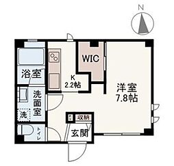 MayfairCozy四ッ谷 1Kの間取図画像