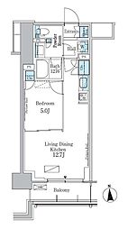 パークアクシス新宿百人町 1階1LDKの間取り