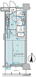 MAINSTAGE菊川 1Kの間取図画像