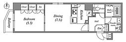 GRANPASEO本所吾妻橋 1LDKの間取図画像