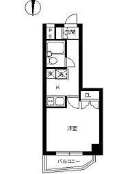 スカイコート両国第2 7階1Kの間取り