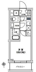 ライジングプレイス綾瀬 1Kの間取図画像