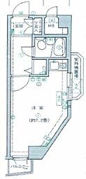 フロント新代田 5階ワンルームの間取り