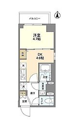 ウェルスクエア錦糸町サウス 3階1DKの間取り