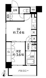 リリエンベルグ目白壱番館 1DKの間取図画像
