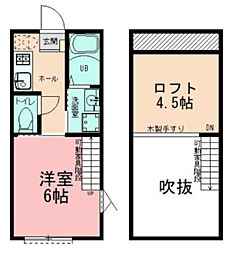クレスタ鴨居 1Kの間取図画像