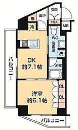 セジョリ大山 1DKの間取図画像