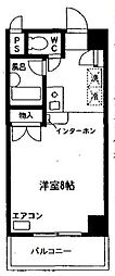 アクシス古淵 ワンルームの間取図画像