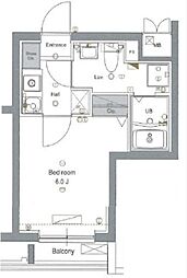 ARTESSIMO PACE 3階1Kの間取り