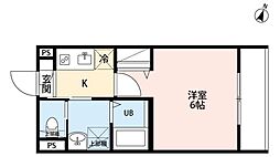 robot home 土呂町 1Kの間取図画像